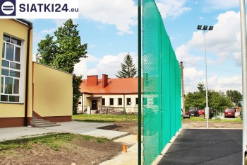 Siatki Łęczna - Zielone siatki ze sznurka na ogrodzeniu boiska orlika dla terenów Łęcznej